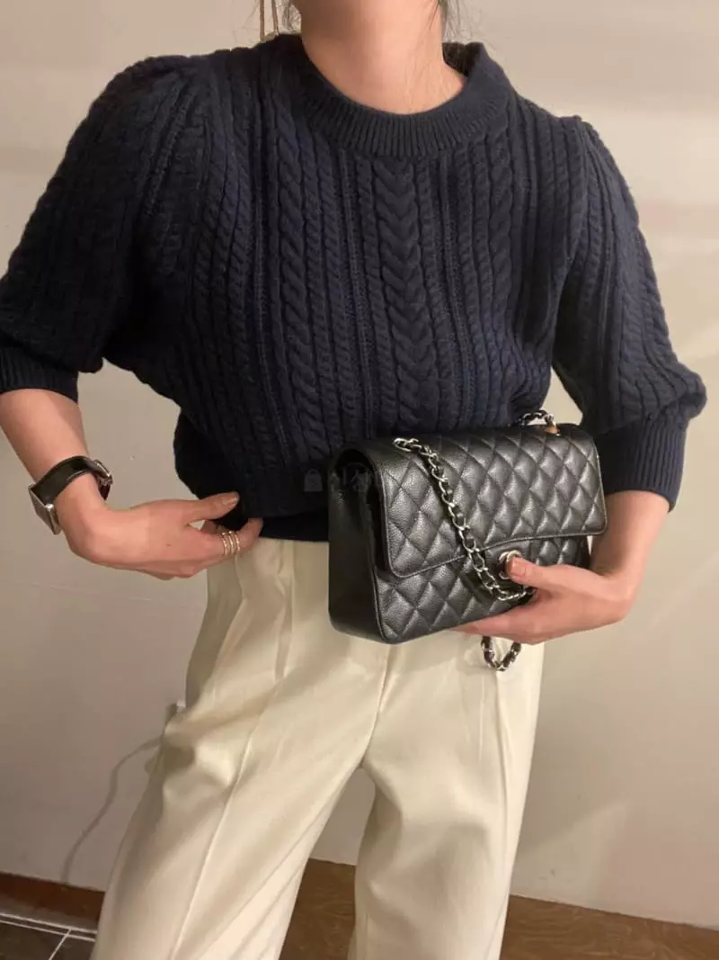 Oneway - Korean Women Fashion - #womensfashion - Basic Twist Knit Tee - 3
