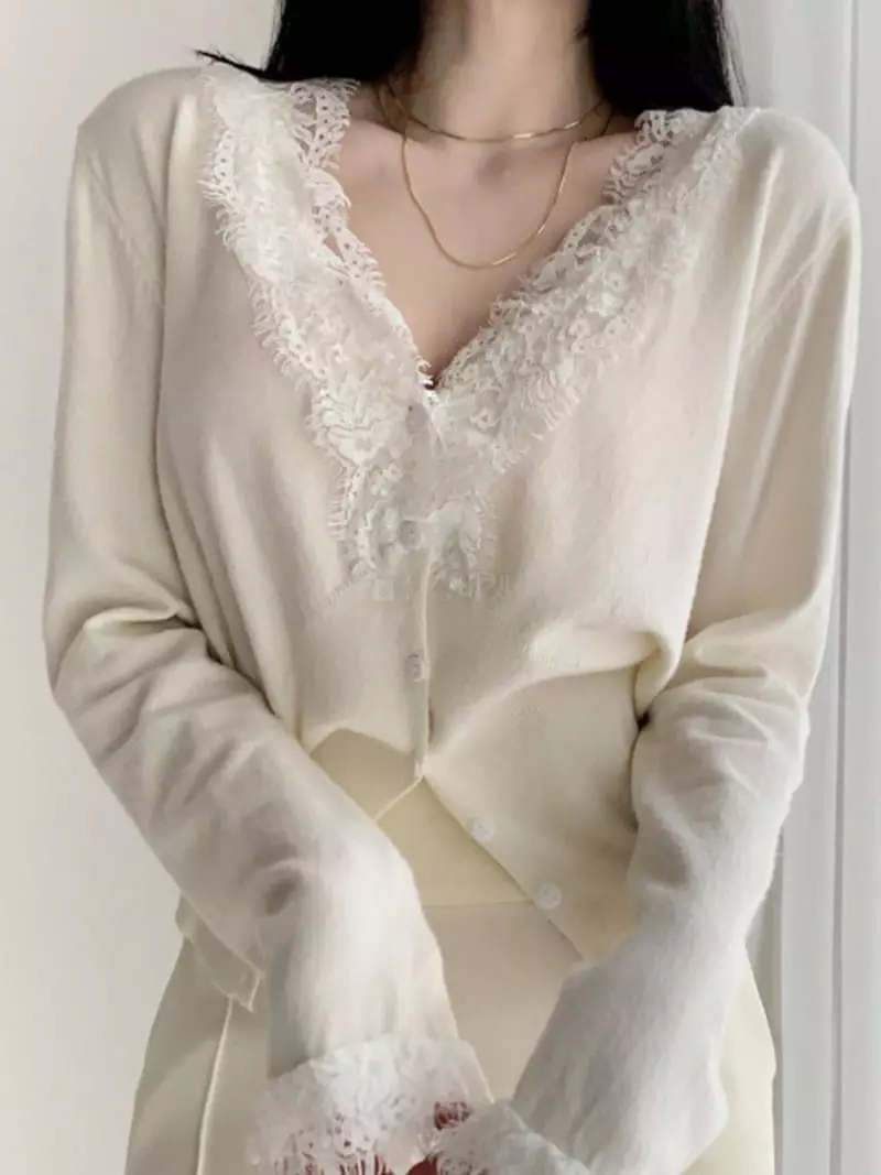 Oneway - Korean Women Fashion - #womensfashion - Lace Cardigan - 8