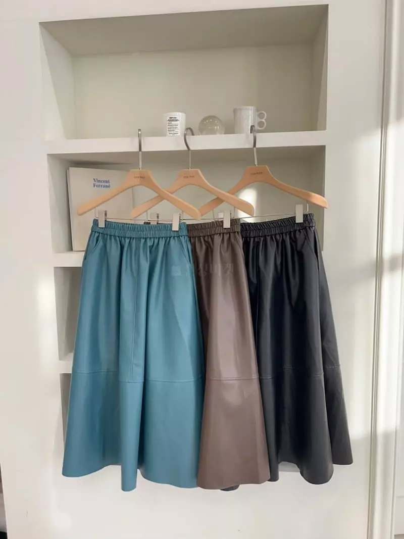 Oneway - Korean Women Fashion - #womensfashion - Leather Skirt - 7