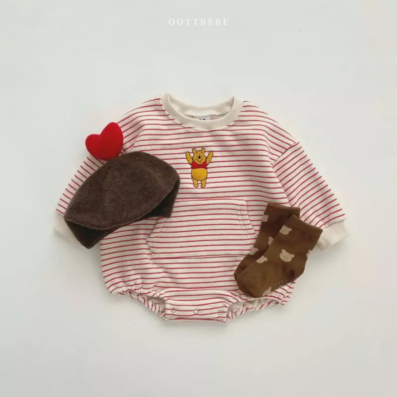 Oott Bebe - Korean Baby Fashion - #onlinebabyshop - Pooh and Friends Bodysuit - 4