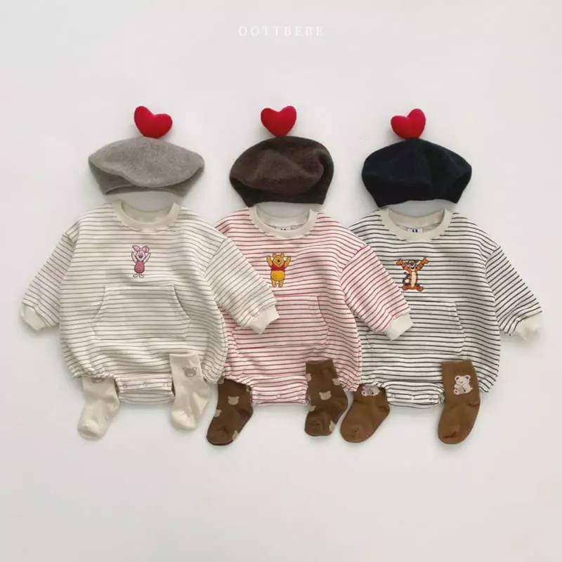 Oott Bebe - Korean Baby Fashion - #babyboutiqueclothing - Pooh and Friends Bodysuit - 6