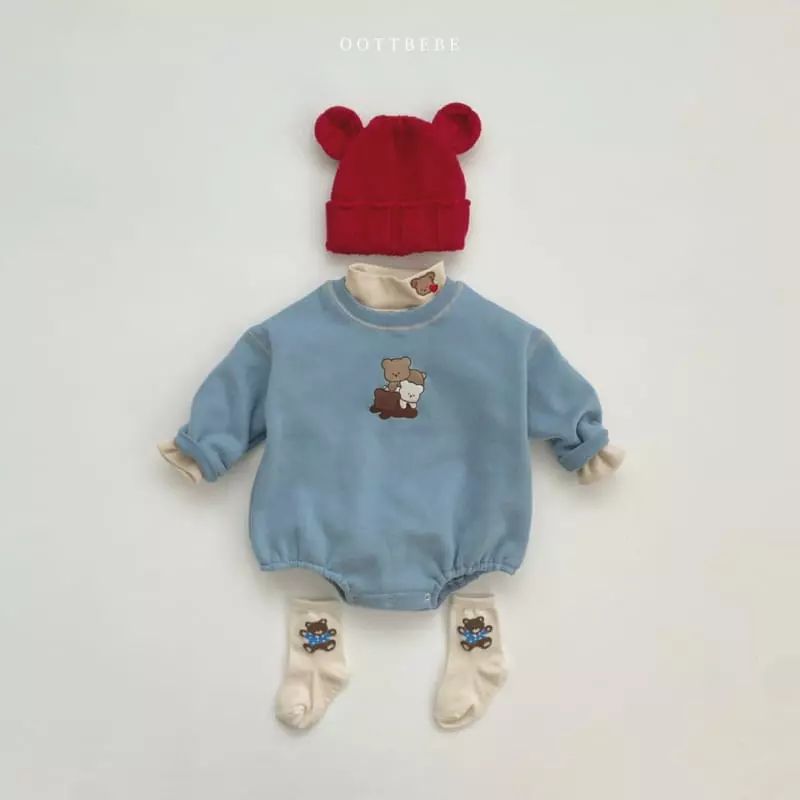 Oott Bebe - Korean Baby Fashion - #babyclothing - Pastry Bear Bodysuit - 3