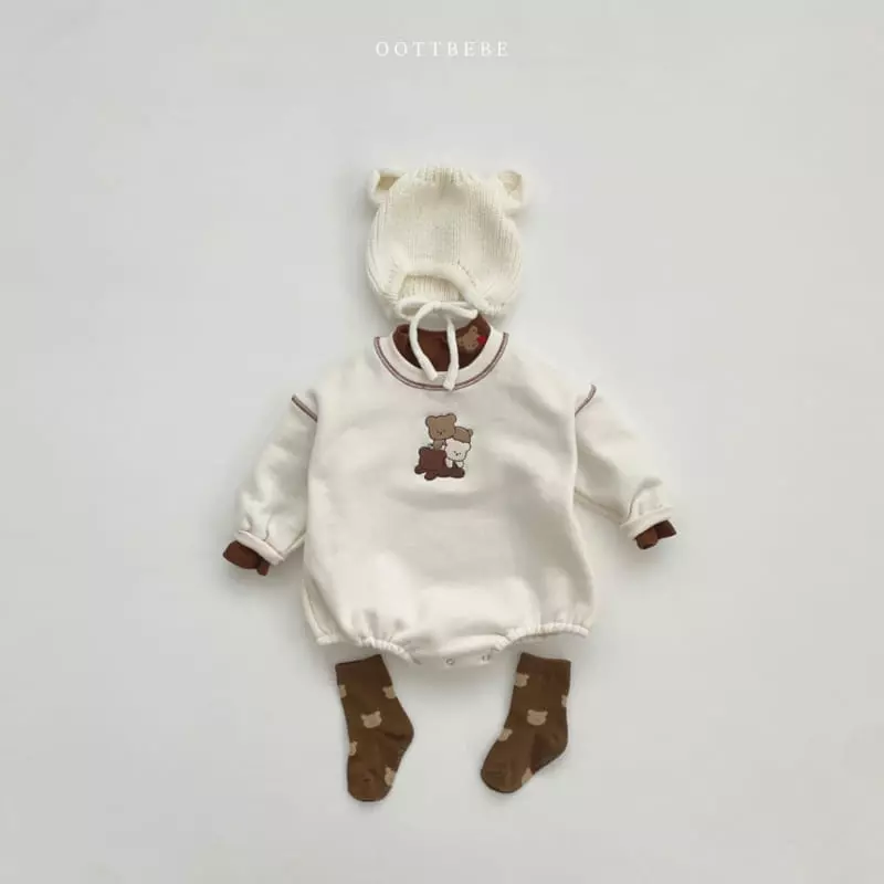 Oott Bebe - Korean Baby Fashion - #babyclothing - Pastry Bear Bodysuit - 4