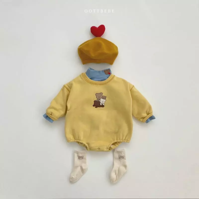 Oott Bebe - Korean Baby Fashion - #babyfever - Pastry Bear Bodysuit - 5