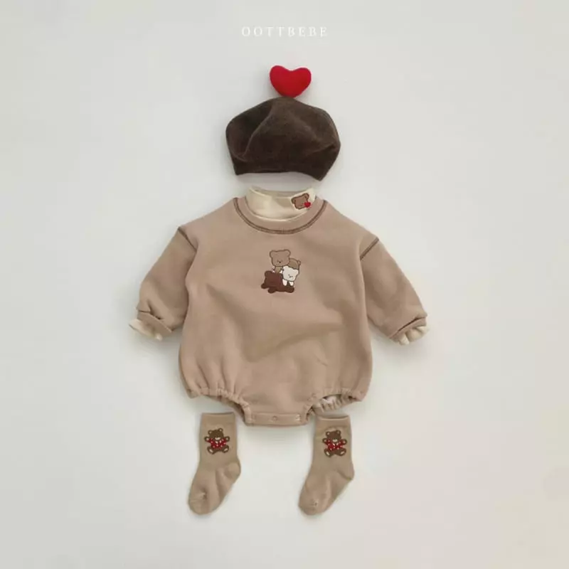 Oott Bebe - Korean Baby Fashion - #babygirlfashion - Pastry Bear Bodysuit - 6