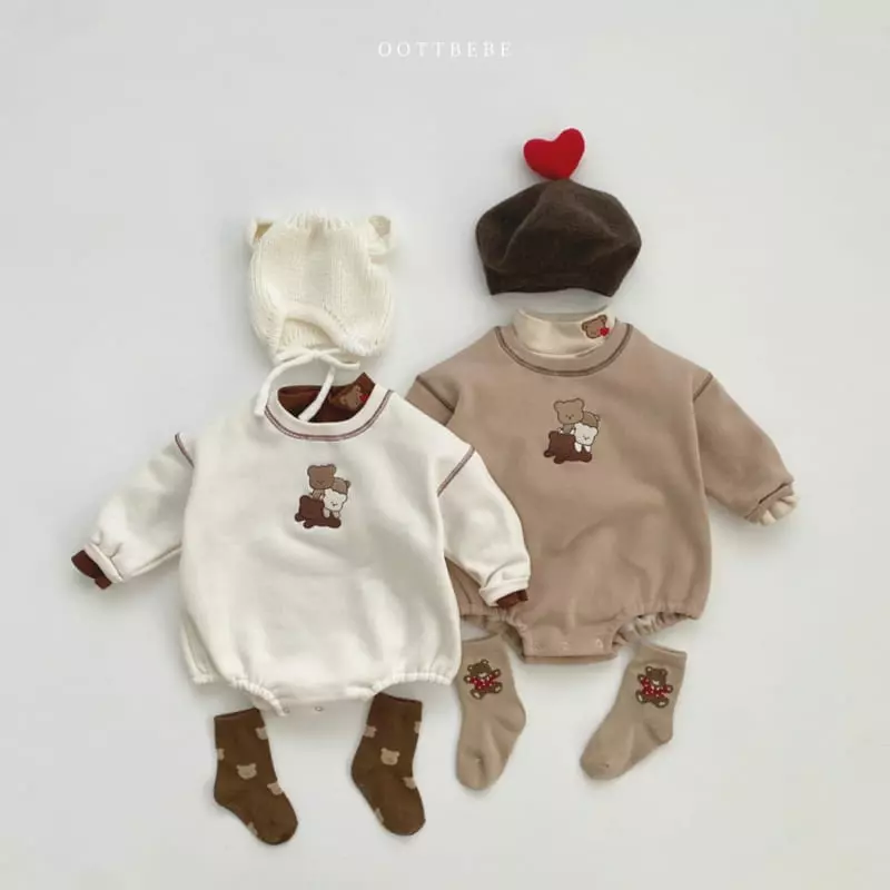 Oott Bebe - Korean Baby Fashion - #babylifestyle - Pastry Bear Bodysuit - 7