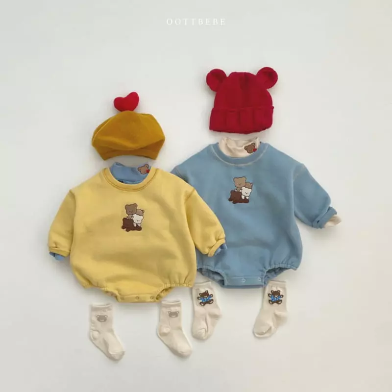 Oott Bebe - Korean Baby Fashion - #babyoninstagram - Pastry Bear Bodysuit - 8