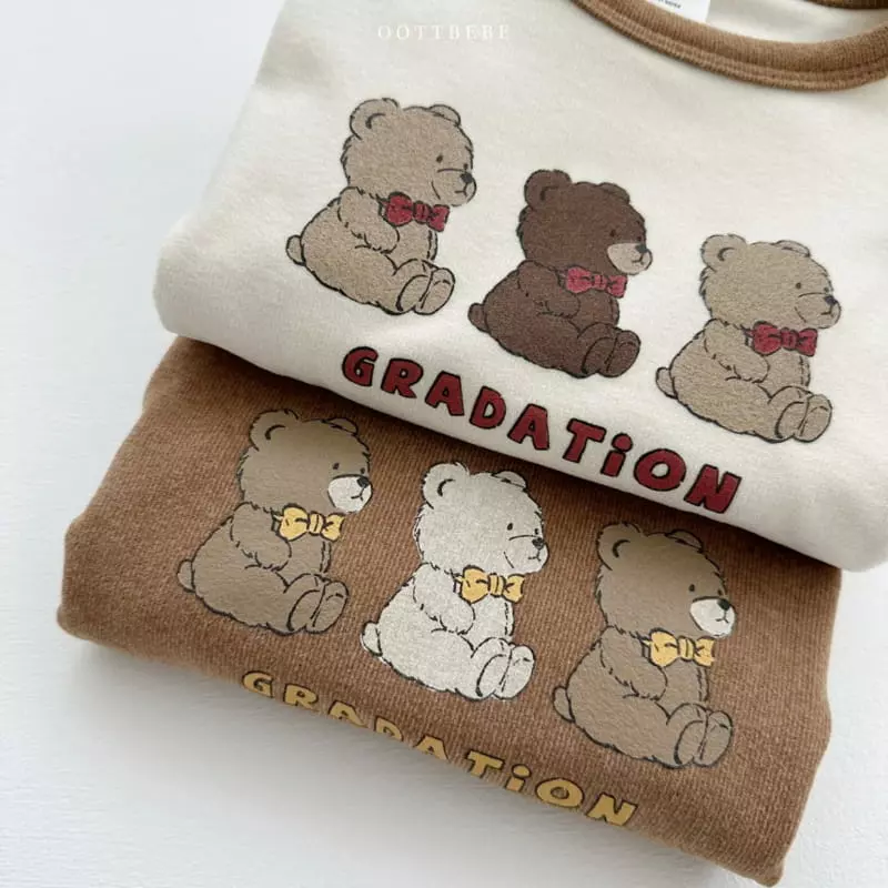Oott Bebe - Korean Baby Fashion - #babyoninstagram - Tone Tone Bear Bodysuit - 6