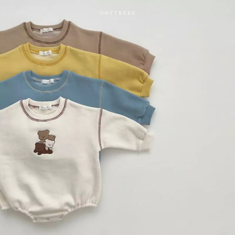 Oott Bebe - Korean Baby Fashion - #babyootd - Pastry Bear Bodysuit - 9