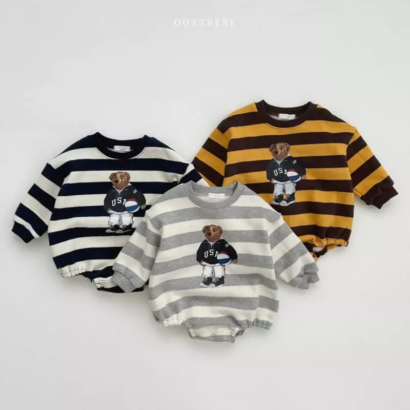 Oott Bebe - Korean Baby Fashion - #babyootd - Ball Bear Bodysuit - 2