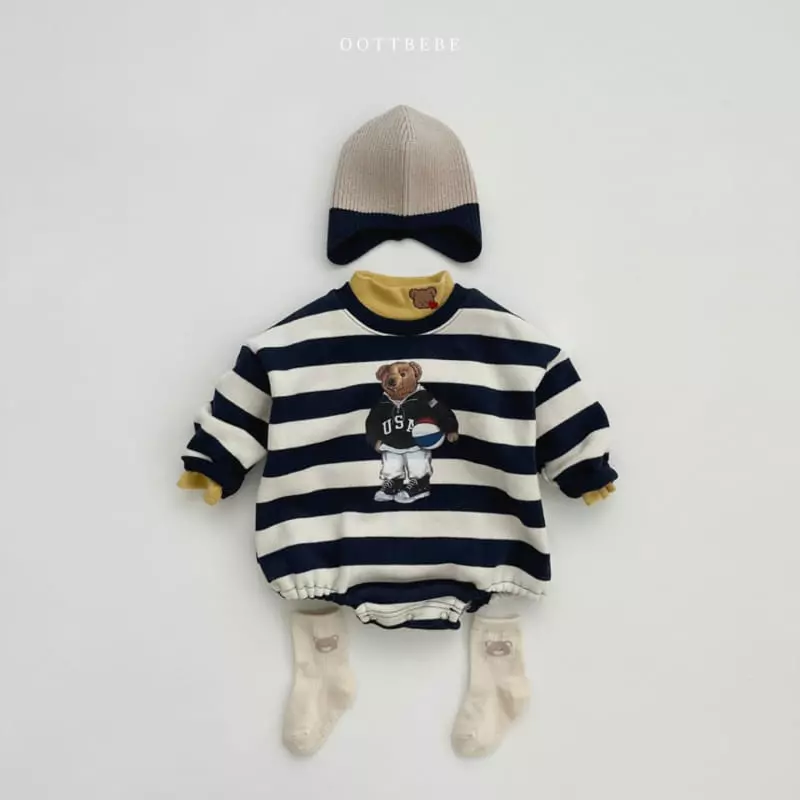 Oott Bebe - Korean Baby Fashion - #babyoutfit - Ball Bear Bodysuit - 3