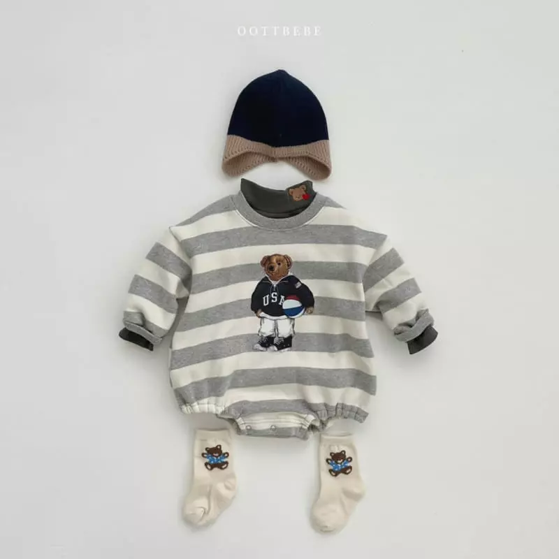 Oott Bebe - Korean Baby Fashion - #babyoutfit - Ball Bear Bodysuit - 4