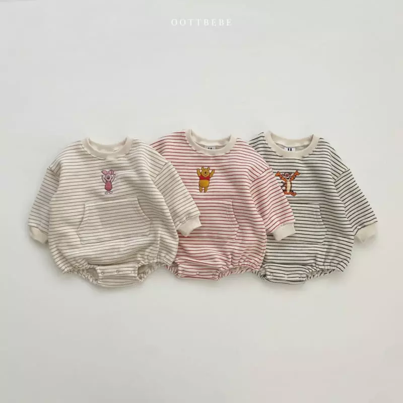 Oott Bebe - Korean Baby Fashion - #babywear - Pooh and Friends Bodysuit