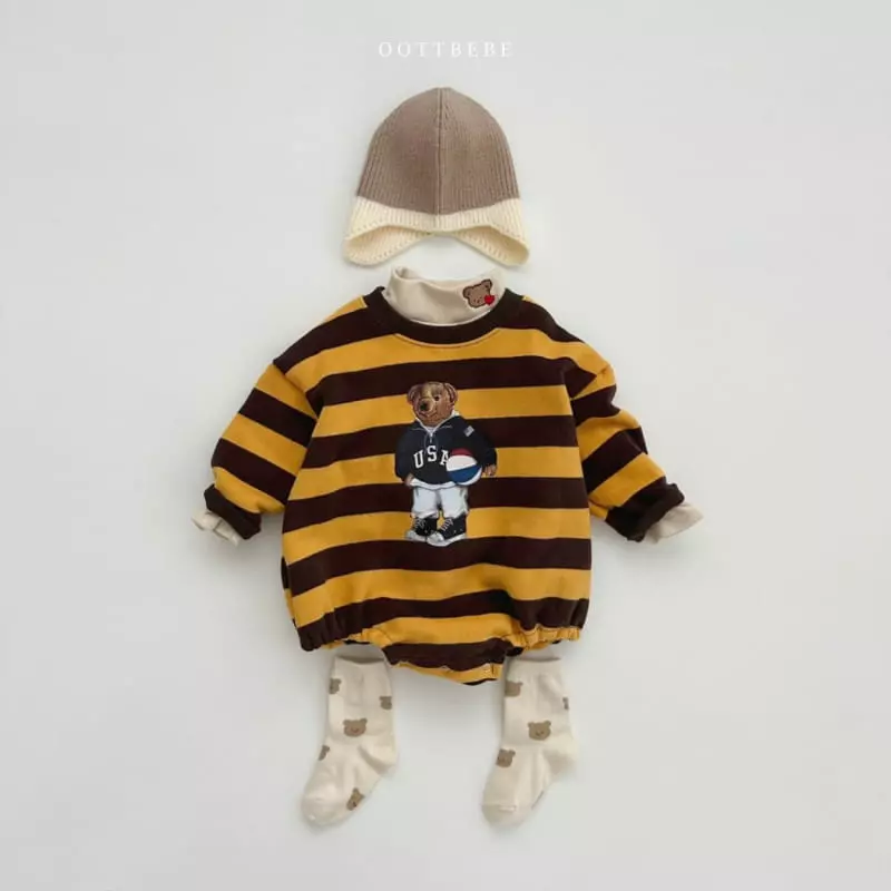 Oott Bebe - Korean Baby Fashion - #babywear - Ball Bear Bodysuit - 5