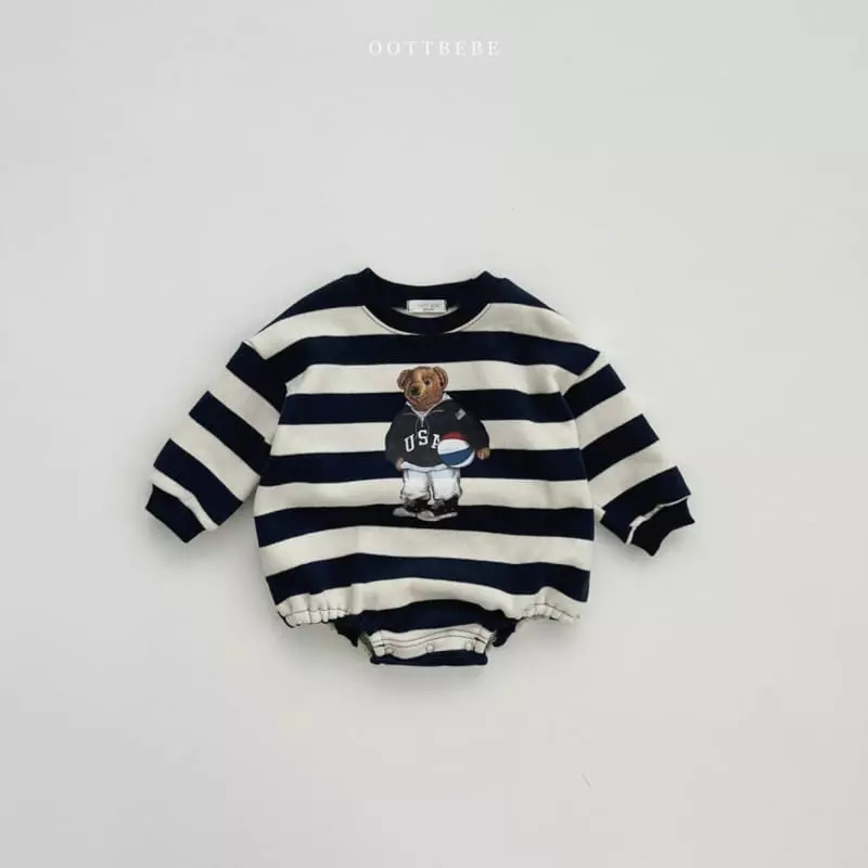 Oott Bebe - Korean Baby Fashion - #onlinebabyboutique - Ball Bear Bodysuit - 6