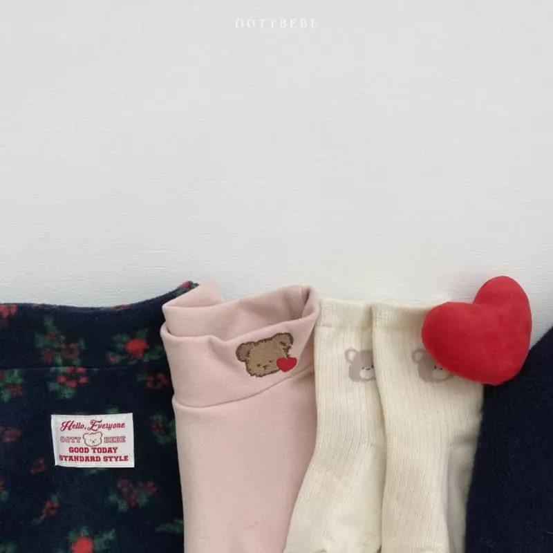 Oott Bebe - Korean Baby Fashion - #onlinebabyshop - Flower Fleece Bodysuit - 8