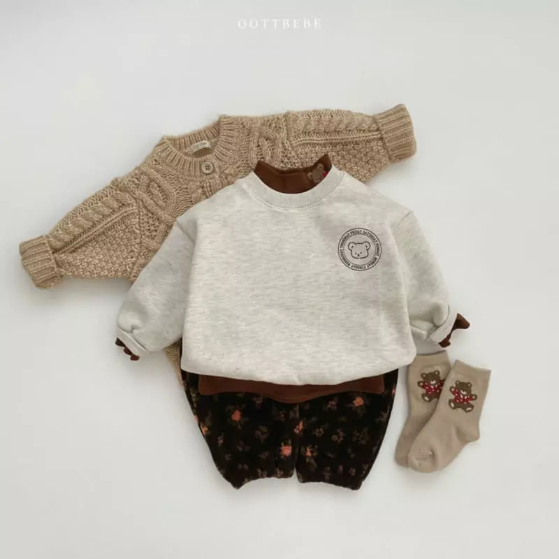 Oott Bebe - Korean Children Fashion - #childofig - Flower Fleece Pants - 7