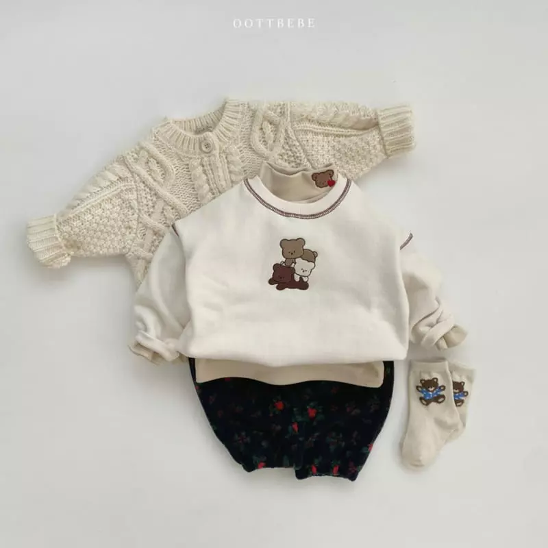 Oott Bebe - Korean Children Fashion - #childofig - Flower Fleece Pants - 8