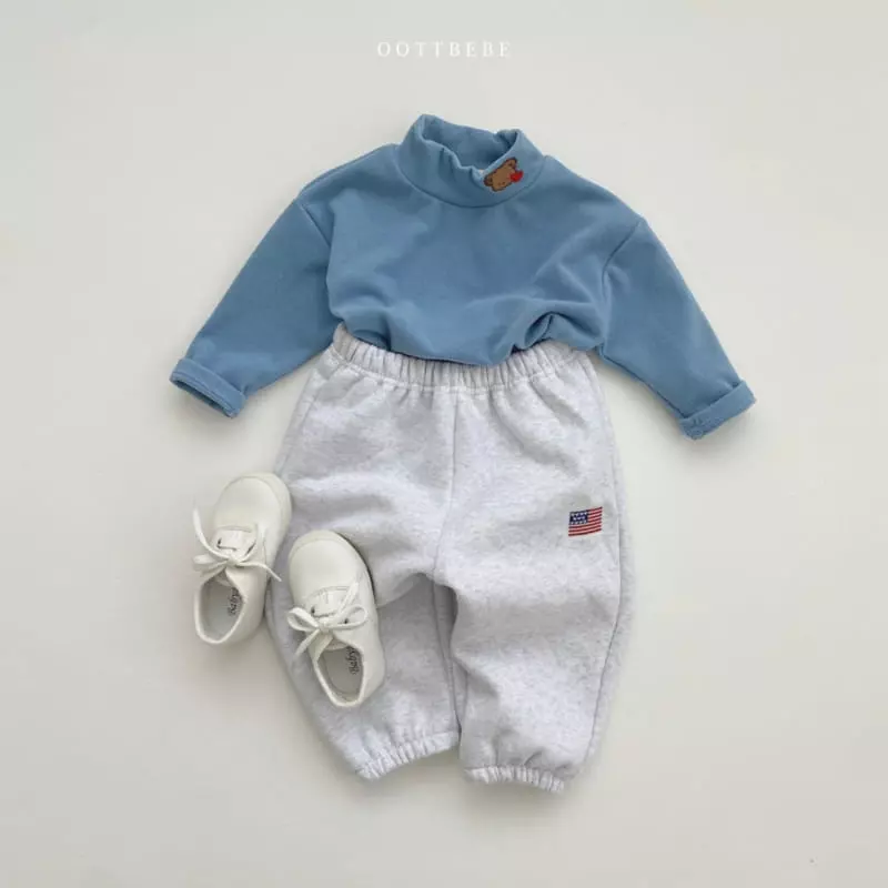 Oott Bebe - Korean Children Fashion - #childofig - Hear Bear Turtleneck Tee - 6