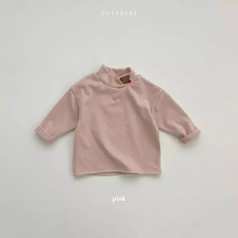 Oott Bebe - Korean Children Fashion - #designkidswear - Hear Bear Turtleneck Tee - 9