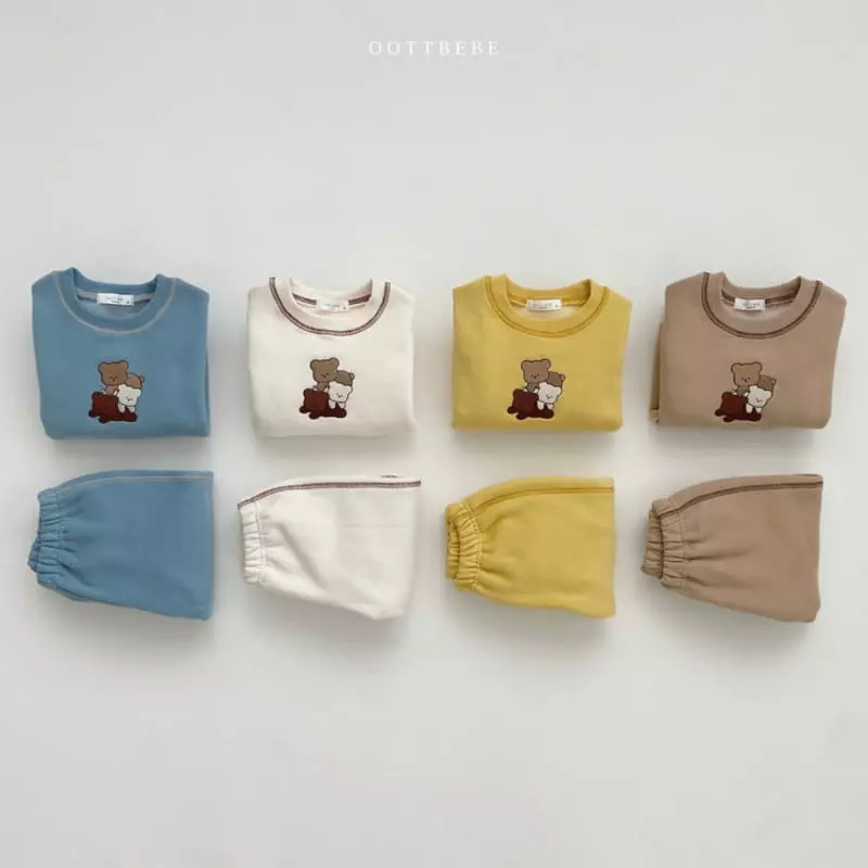 Oott Bebe - Korean Children Fashion - #designkidswear - Pastry Bear Top Bottom Set - 2