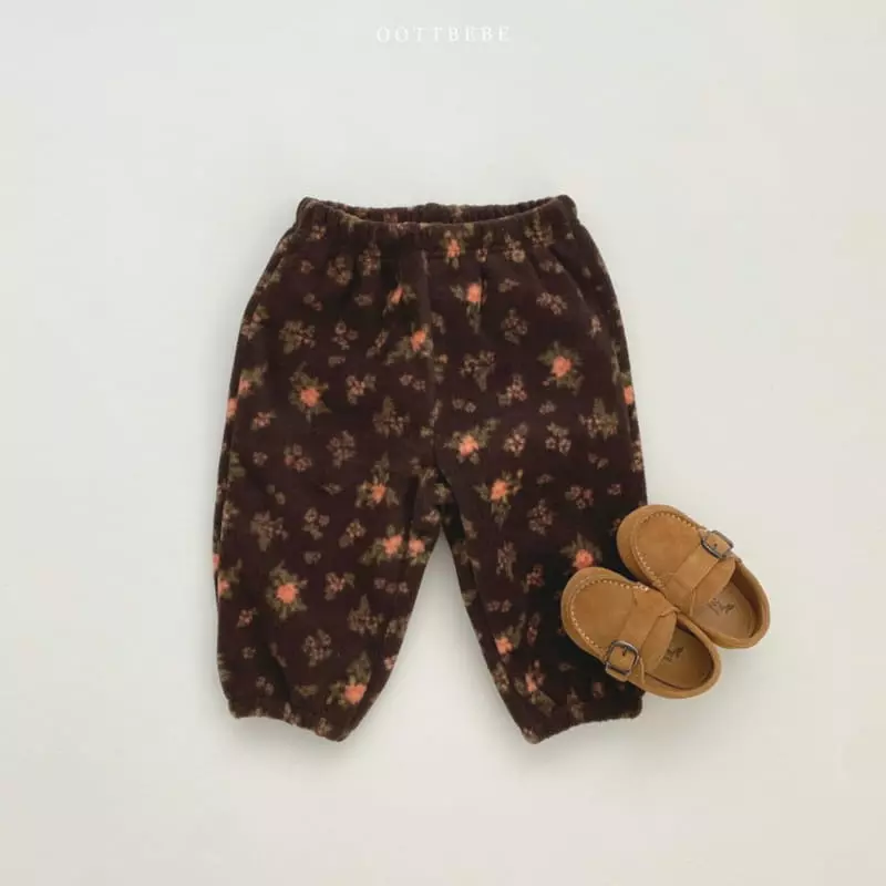 Oott Bebe - Korean Children Fashion - #discoveringself - Flower Fleece Pants - 11
