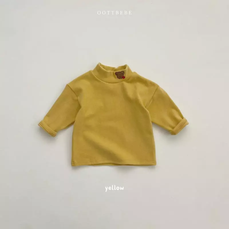 Oott Bebe - Korean Children Fashion - #discoveringself - Hear Bear Turtleneck Tee - 10