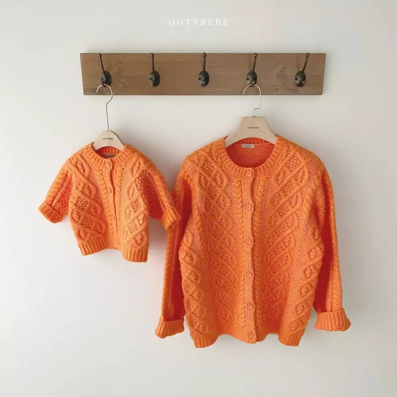 Oott Bebe - Korean Children Fashion - #kidsstore - Fisher Man Cardigan with mom - 3
