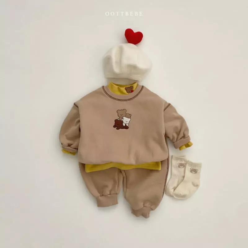 Oott Bebe - Korean Children Fashion - #kidsstore - Pastry Bear Top Bottom Set - 6
