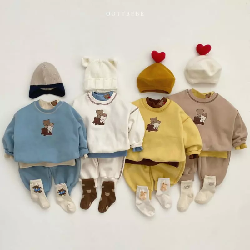 Oott Bebe - Korean Children Fashion - #kidzfashiontrend - Pastry Bear Top Bottom Set - 7