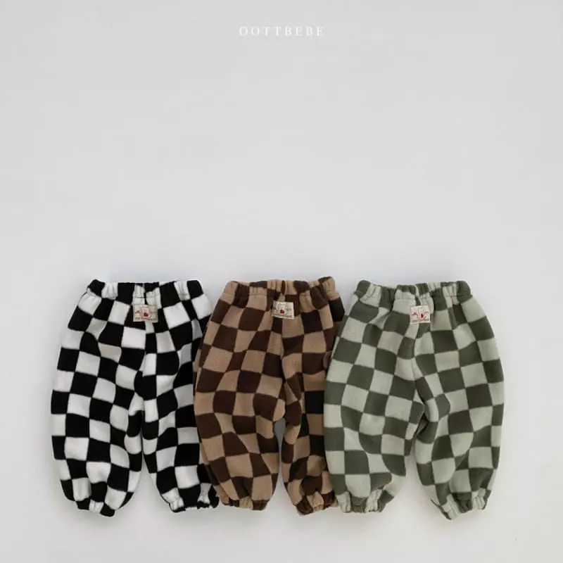 Oott Bebe - Korean Children Fashion - #kidzfashiontrend - Chess Board Pants - 2