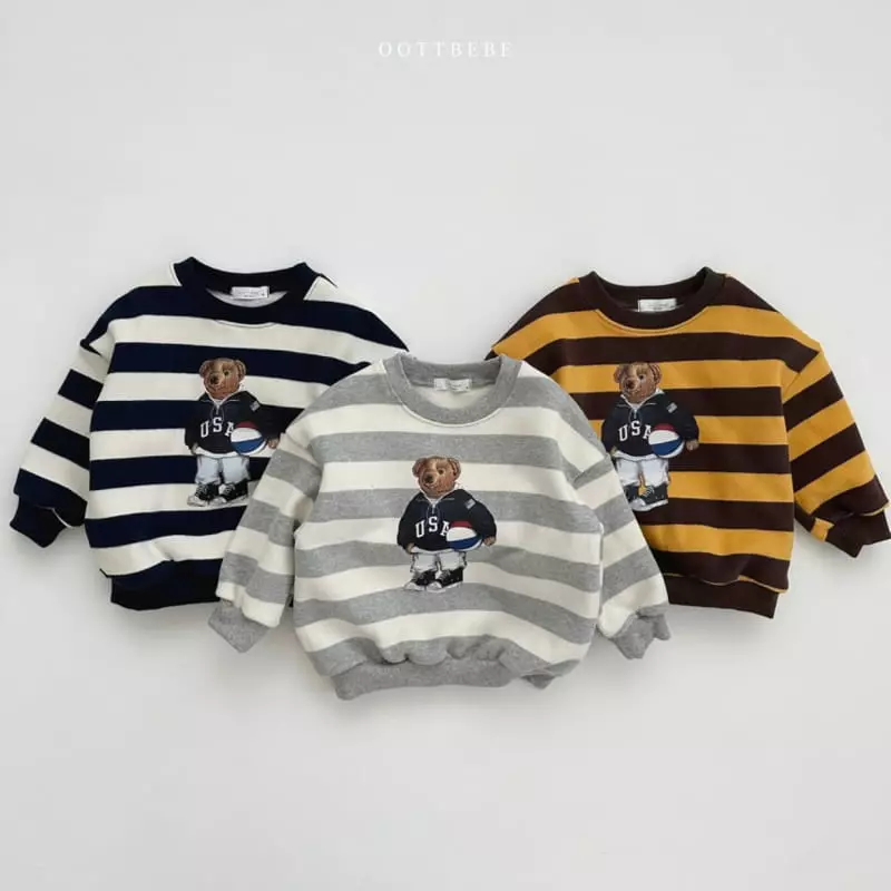 Oott Bebe - Korean Children Fashion - #kidzfashiontrend - Ball Bear Sweatshirt