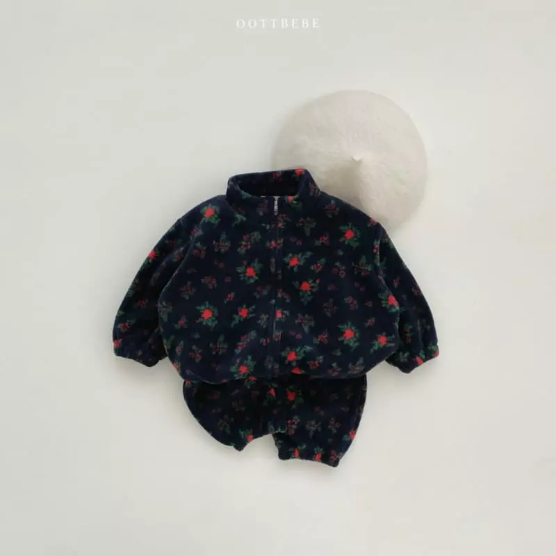 Oott Bebe - Korean Children Fashion - #littlefashionista - Flower Fleece Pants - 3