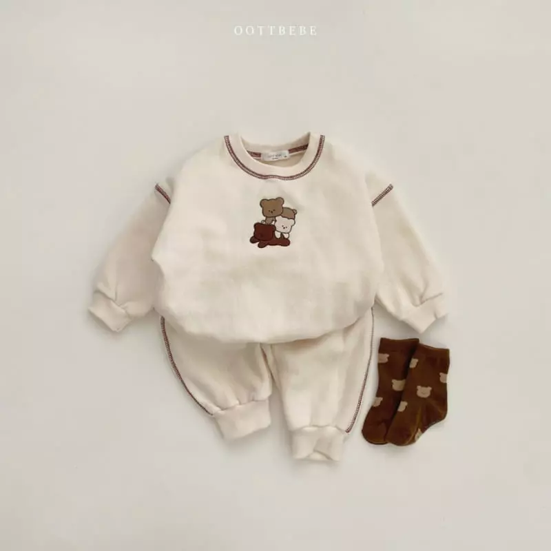 Oott Bebe - Korean Children Fashion - #littlefashionista - Pastry Bear Top Bottom Set - 9