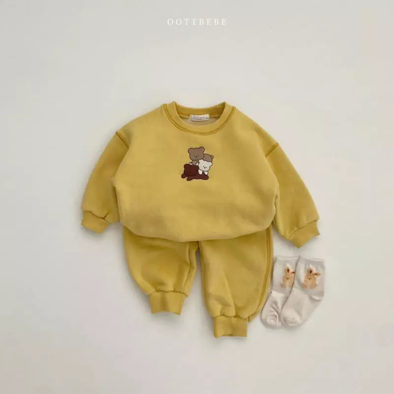 Oott Bebe - Korean Children Fashion - #magicofchildhood - Pastry Bear Top Bottom Set - 10