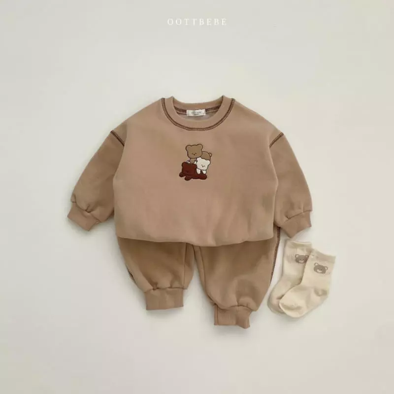 Oott Bebe - Korean Children Fashion - #minifashionista - Pastry Bear Top Bottom Set - 11