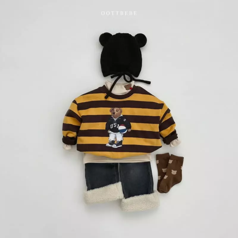 Oott Bebe - Korean Children Fashion - #minifashionista - Ball Bear Sweatshirt - 5