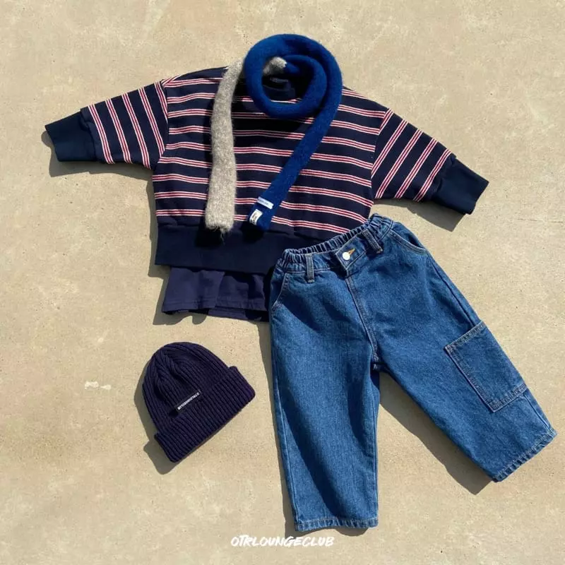 Otr - Korean Children Fashion - #kidsshorts - Stripes Sweatshirt - 2