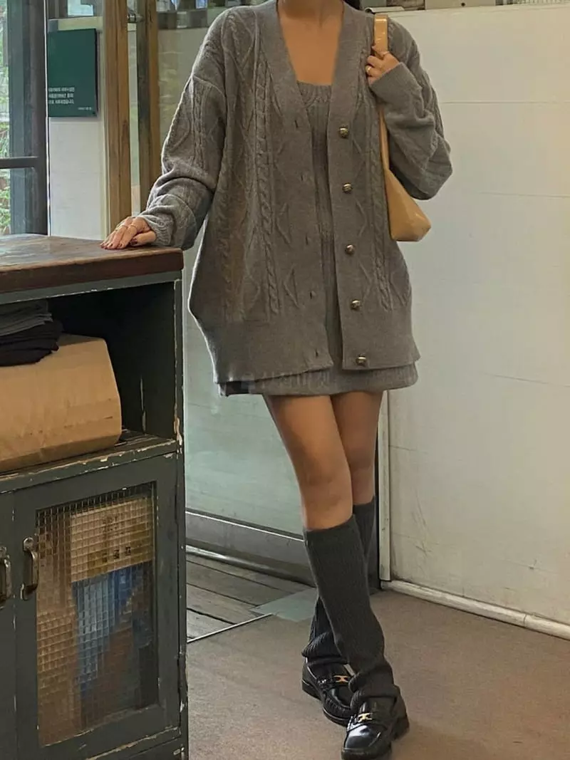 Ouppt - Korean Women Fashion - #momslook - Cock Cardigan - 12