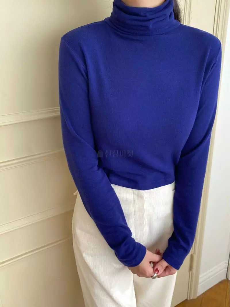 Ouppt - Korean Women Fashion - #momslook - Cash Turtleneck Tee