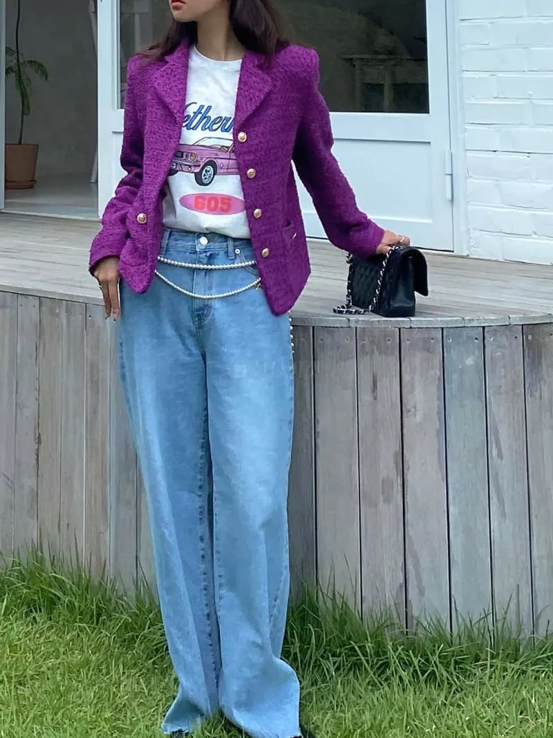 Ouppt - Korean Women Fashion - #momslook - Anna Twid Jacket - 11