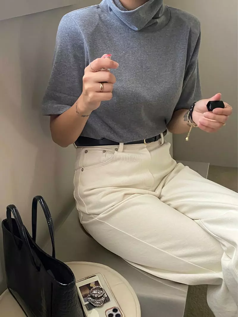 Ouppt - Korean Women Fashion - #momslook - Soft Tee - 10