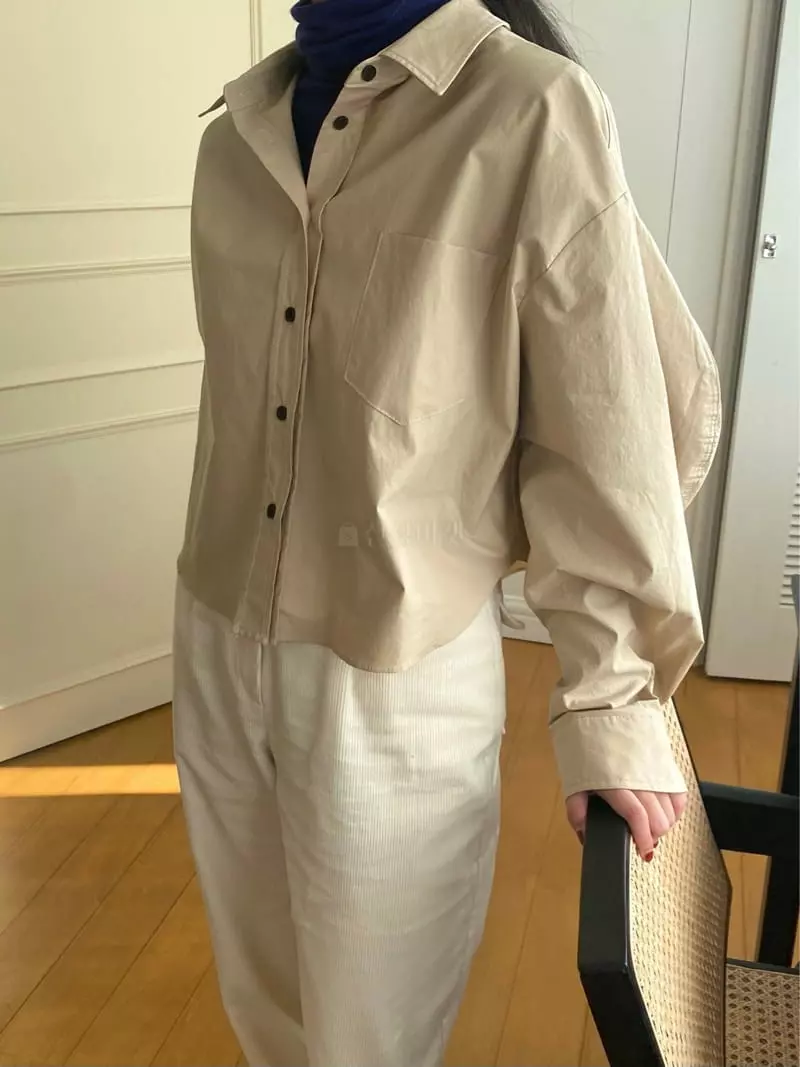 Ouppt - Korean Women Fashion - #momslook - Wave Shirt - 11