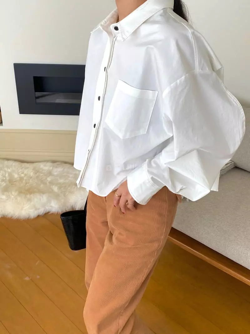 Ouppt - Korean Women Fashion - #momslook - Wave Shirt - 3