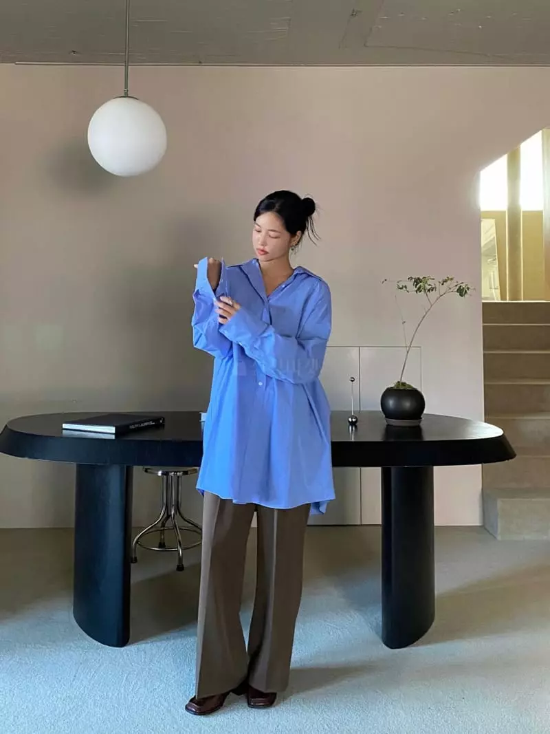 Ouppt - Korean Women Fashion - #momslook - Luna Shirt One-piece - 7