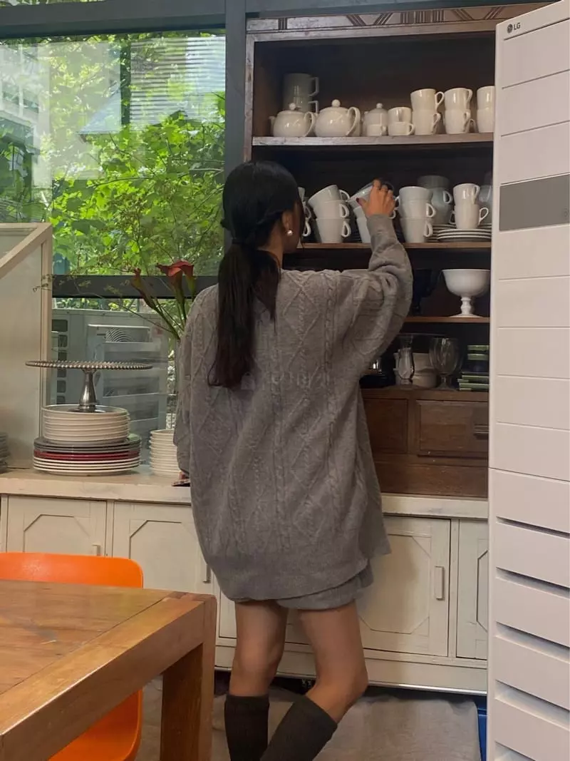 Ouppt - Korean Women Fashion - #romanticstyle - Cock Cardigan - 8