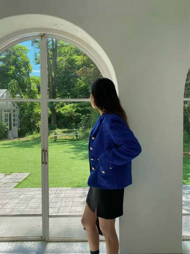 Ouppt - Korean Women Fashion - #romanticstyle - Anna Twid Jacket - 5