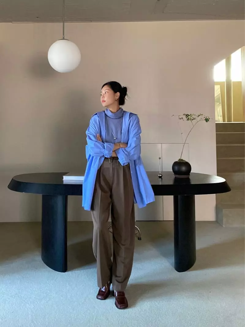Ouppt - Korean Women Fashion - #vintageinspired - Two Tuck Pants - 9