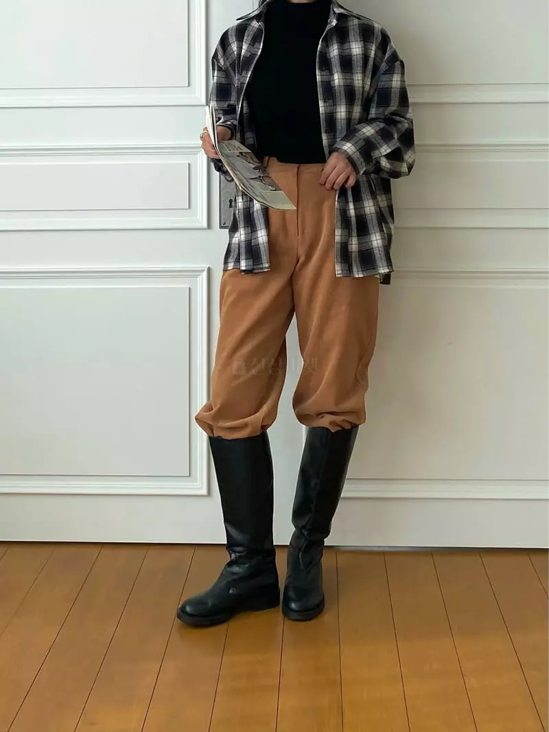 Ouppt - Korean Women Fashion - #momslook - Pocket Rib Pants - 4