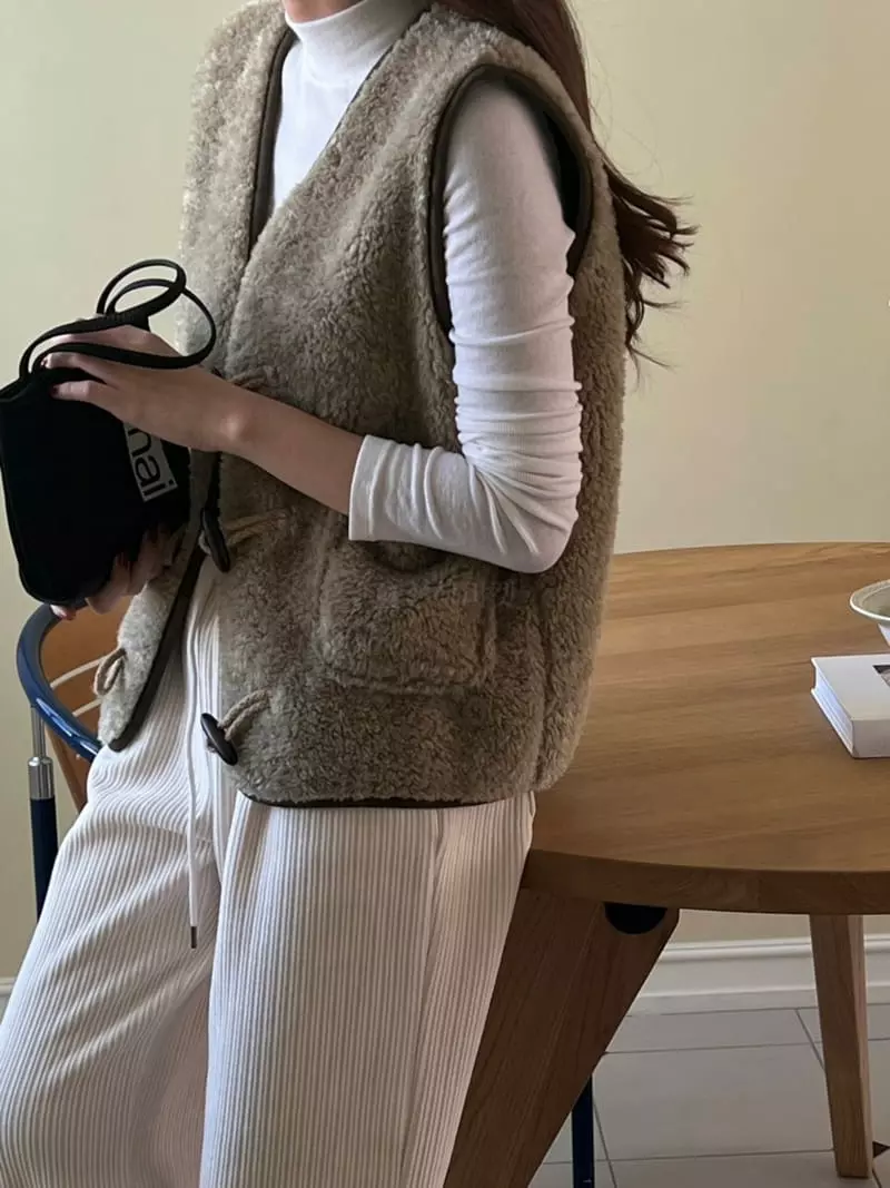 Outrene - Korean Women Fashion - #womensfashion - Pore Dumble Vest - 4